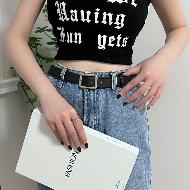 Women's Pin Buckle PU Belt, 2 Colors