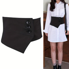 Wide Elastic Suit Girdle Women's Vintage Dress Belt