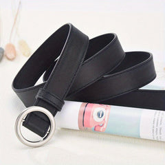 Pin Buckle PU Leather Belt for Men Women