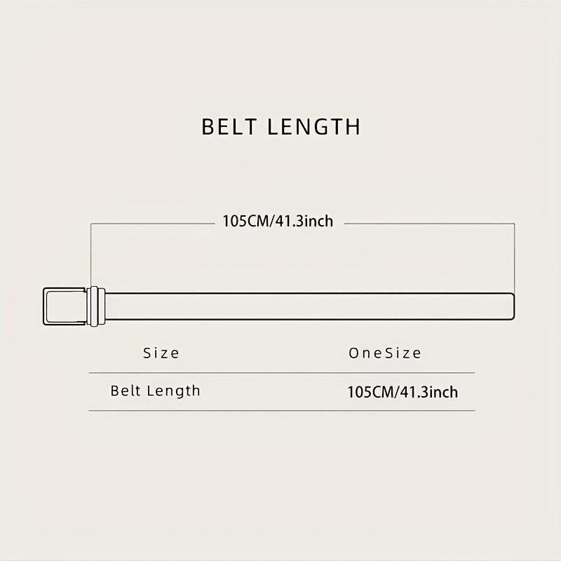 Pin Buckle PU Leather Belt for Men Women