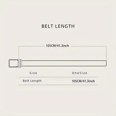 Pin Buckle PU Leather Belt for Men Women
