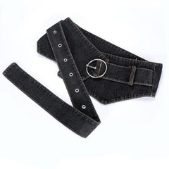 Denim Corset Belt Women's Wide Girdle Dress Skirt Decor