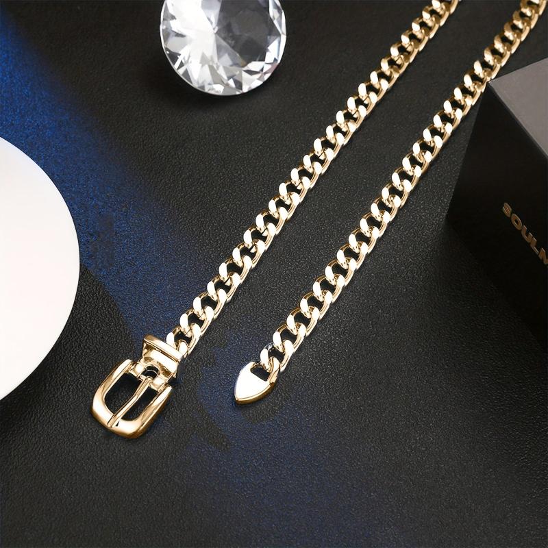 Punk Waist Chain Pin Buckle Metal Belly Chain Hip Hop Girdle