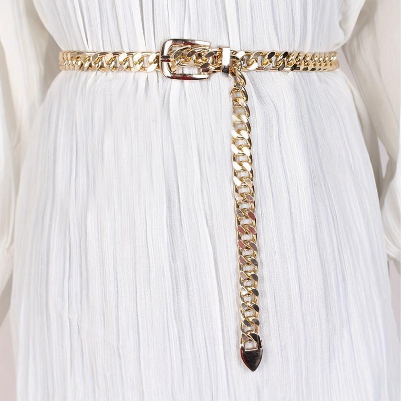 Punk Waist Chain Pin Buckle Metal Belly Chain Hip Hop Girdle