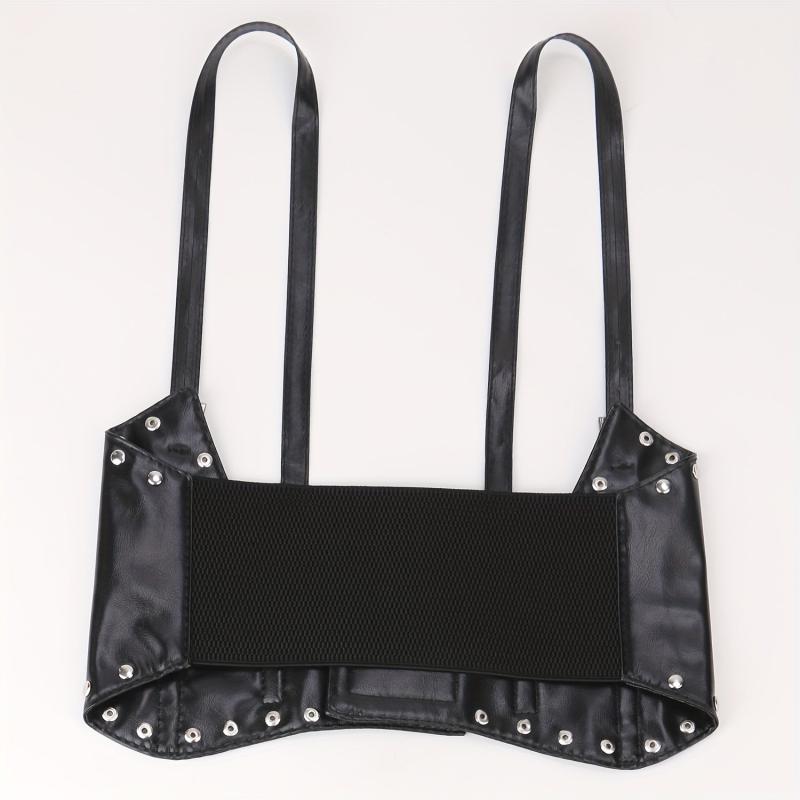  Underbust Waist Belt PU Leather Corset Wide Belt