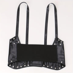  Underbust Waist Belt PU Leather Corset Wide Belt