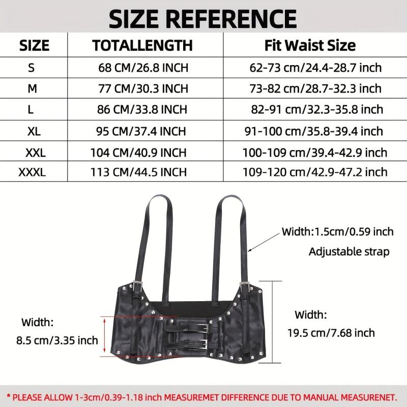  Underbust Waist Belt PU Leather Corset Wide Belt