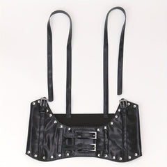  Underbust Waist Belt PU Leather Corset Wide Belt