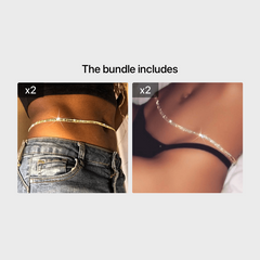Rhinestone Scratch Chain Belt Golden Silver Waist Chain Rhinestone Belly Chains
