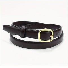 Square Pin Buckle PU Belt Solid Casual Belt Vintage Jeans Pants Belt