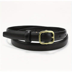 Square Pin Buckle PU Belt Solid Casual Belt Vintage Jeans Pants Belt