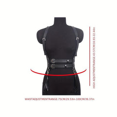  Harness Belt PU Leather Tassel Body Chest Belt Women Punk