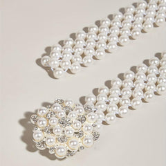 Faux Pearl Girdle Belt for Women