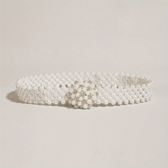 Faux Pearl Girdle Belt for Women