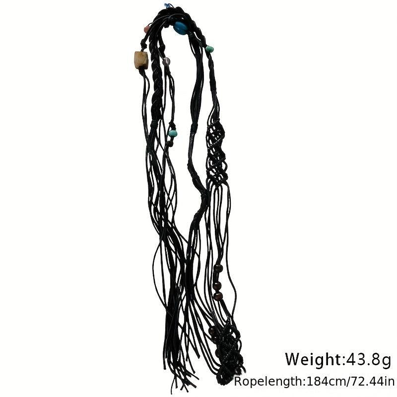 Vintage Tassel Braided Sash Belt Bohemian Waist Chain