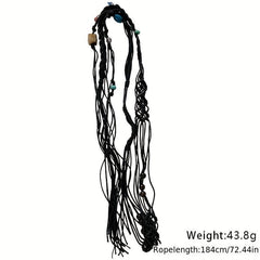 Vintage Tassel Braided Sash Belt Bohemian Waist Chain