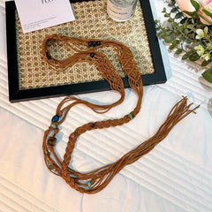 Vintage Tassel Braided Sash Belt Bohemian Waist Chain