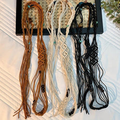 Vintage Tassel Braided Sash Belt Bohemian Waist Chain