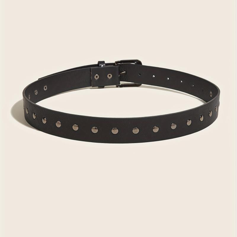 Unisex Pin Buckle Rivet Belt PU Leather Casual Jeans Pants Belt
