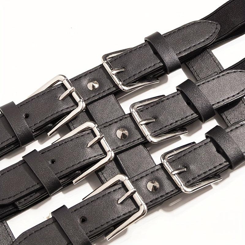 Wide Belt Punk Waistband Three Layer Girdle