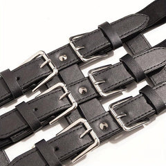 Wide Belt Punk Waistband Three Layer Girdle