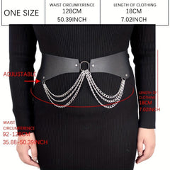  Chain Tassel Waistband Harness Belt Gothic Layer