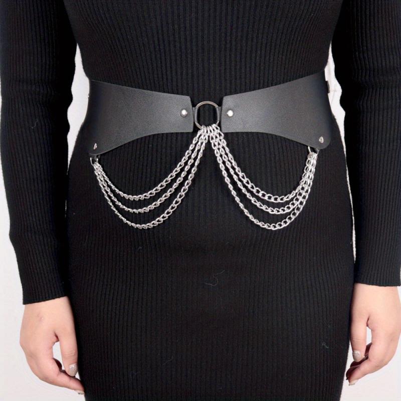 Chain Tassel Waistband Harness Belt Gothic Layer
