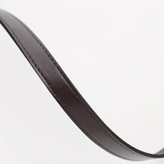 Coffee Vintage PU Leather Belt with Square Metal Buckle