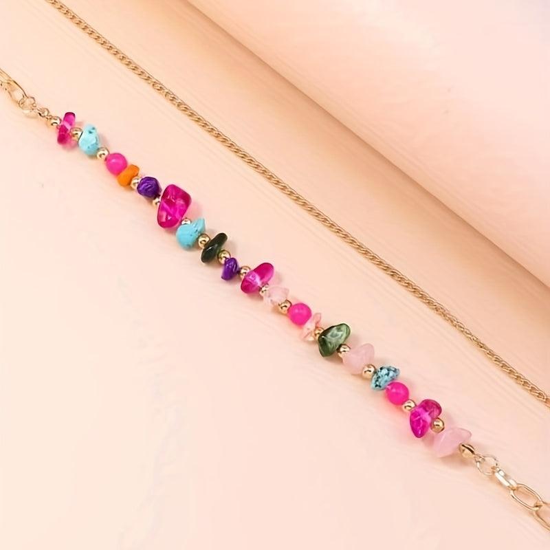 Double Layer Beaded Waist Chain Golden Chain Belt Summer Beach Belly Chain Dress