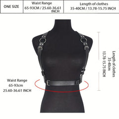 Punk Suspenders Harness Belt Adjustable Gothic Rivet Body Harness