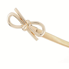 Twist Bowknot Chain Belt Golden Waist Decorative Boho Women's Belt