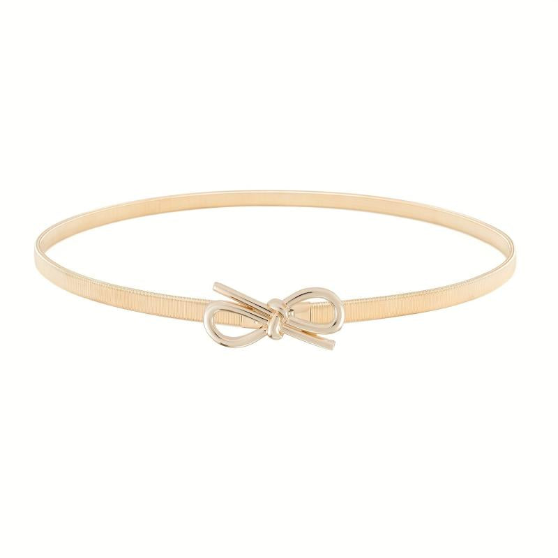 Twist Bowknot Chain Belt Golden Waist Decorative Boho Women's Belt