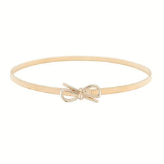 Twist Bowknot Chain Belt Golden Waist Decorative Boho Women's Belt