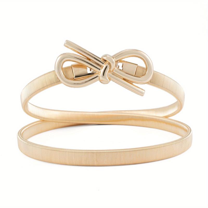 Twist Bowknot Chain Belt Golden Waist Decorative Boho Women's Belt