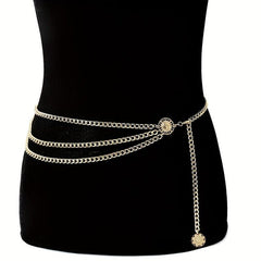 Metal Sunflower Waist Chain Tassel Chain Women Belly Chain Accessories