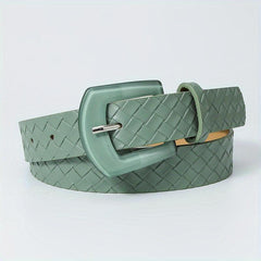 Embossed Wide Belt Resin Pin Buckle PU Belt