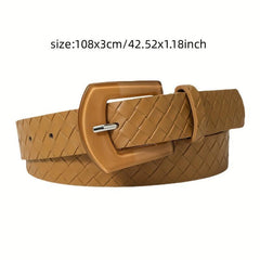 Embossed Wide Belt Resin Pin Buckle PU Belt