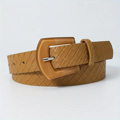 Embossed Wide Belt Resin Pin Buckle PU Belt