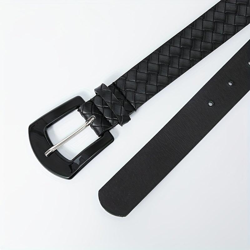 Embossed Wide Belt Resin Pin Buckle PU Belt