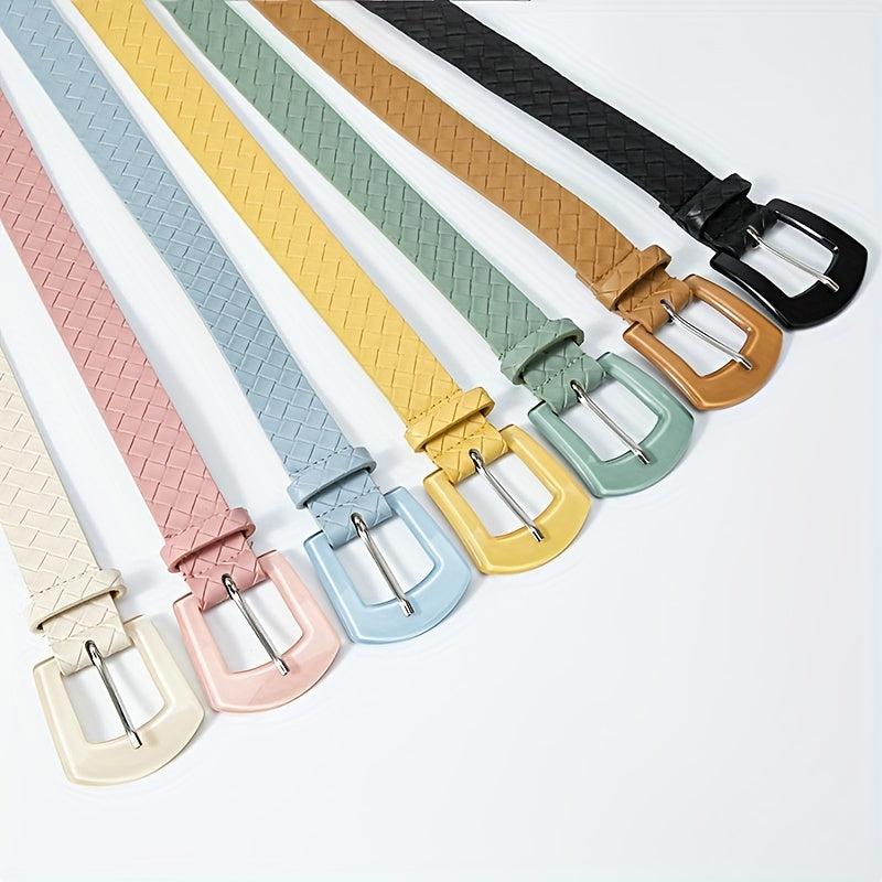 Embossed Wide Belt Resin Pin Buckle PU Belt