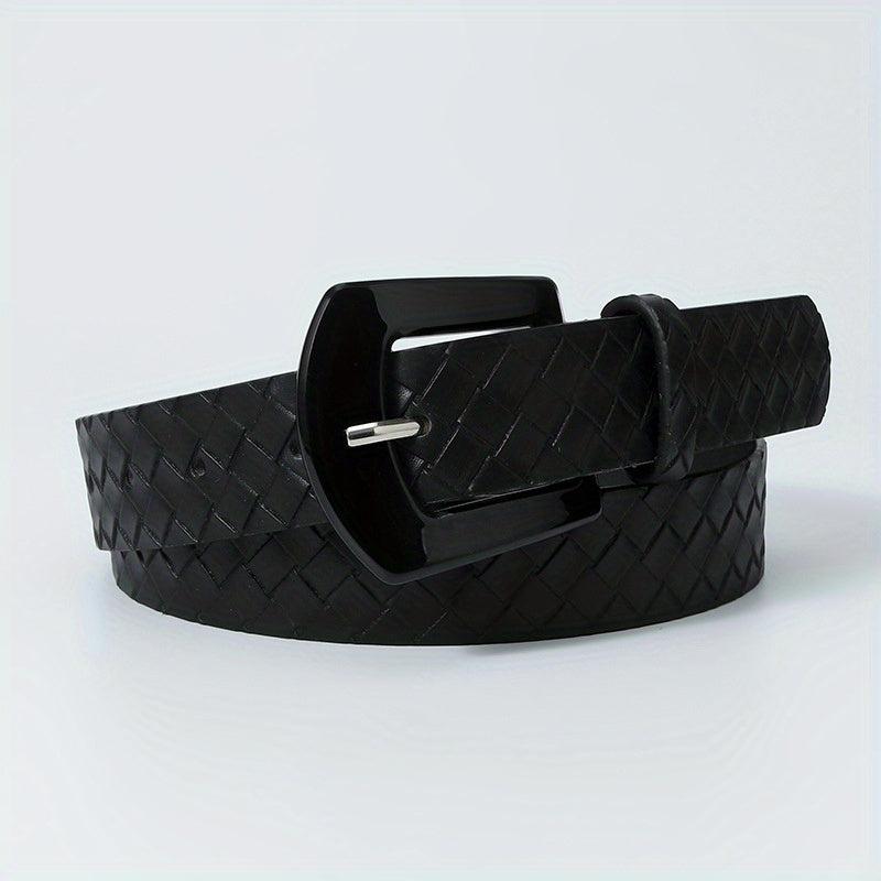 Embossed Wide Belt Resin Pin Buckle PU Belt