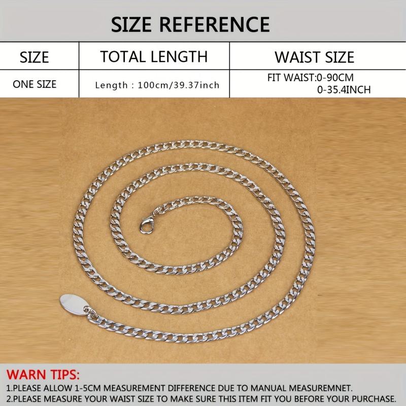 Metal Waist Chain Belt for Women Dress Clothes Accessories