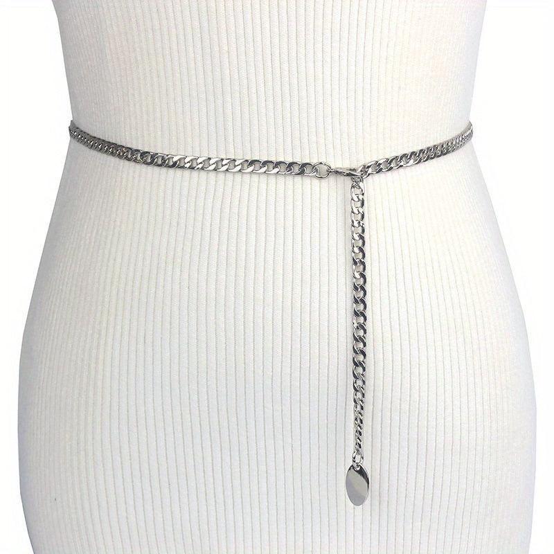 Metal Waist Chain Belt for Women Dress Clothes Accessories