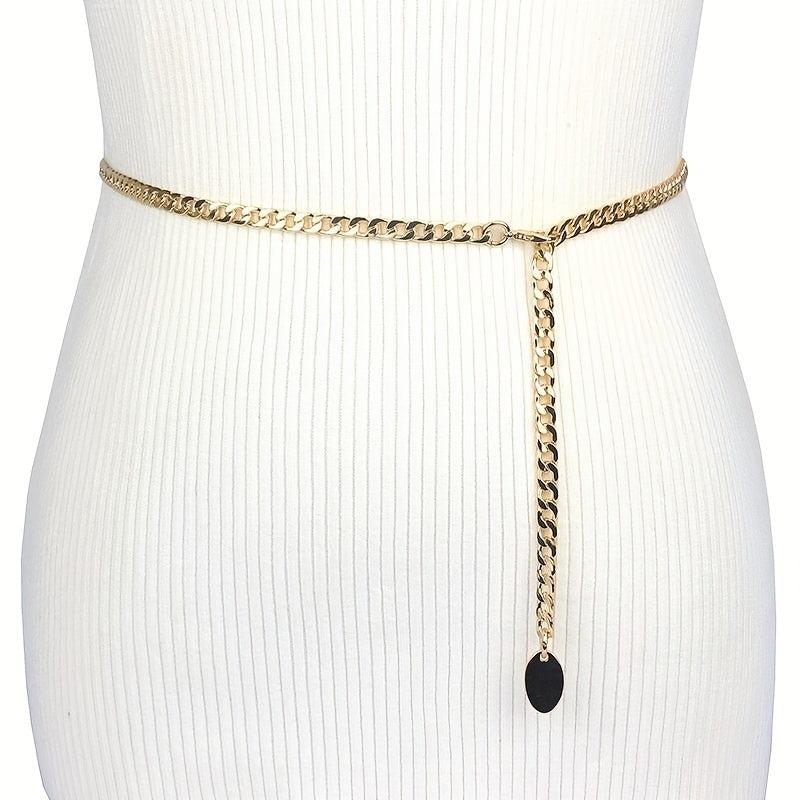 Metal Waist Chain Belt for Women Dress Clothes Accessories