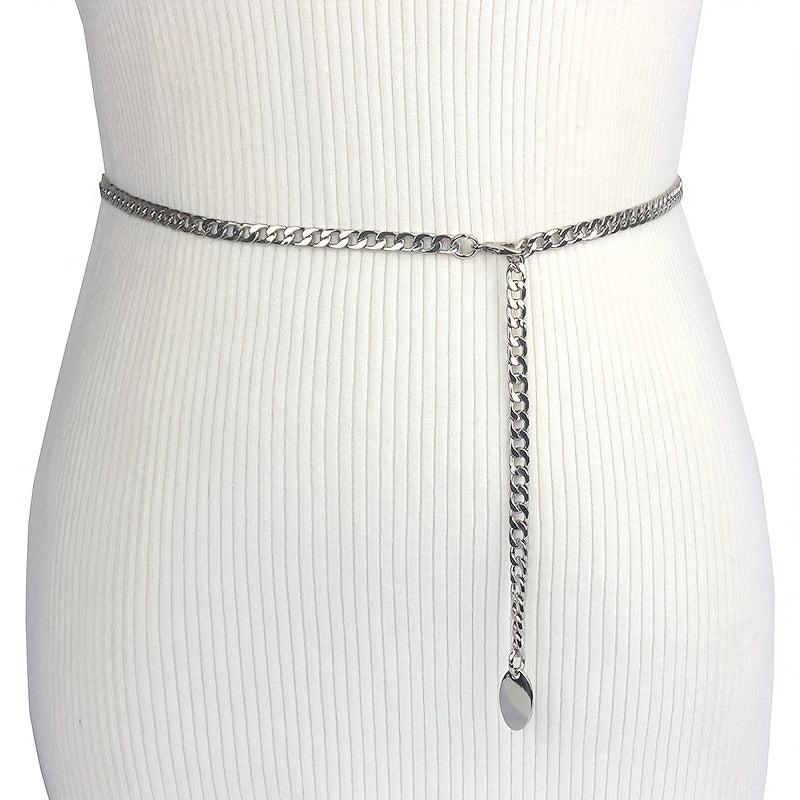 Metal Waist Chain Belt for Women Dress Clothes Accessories