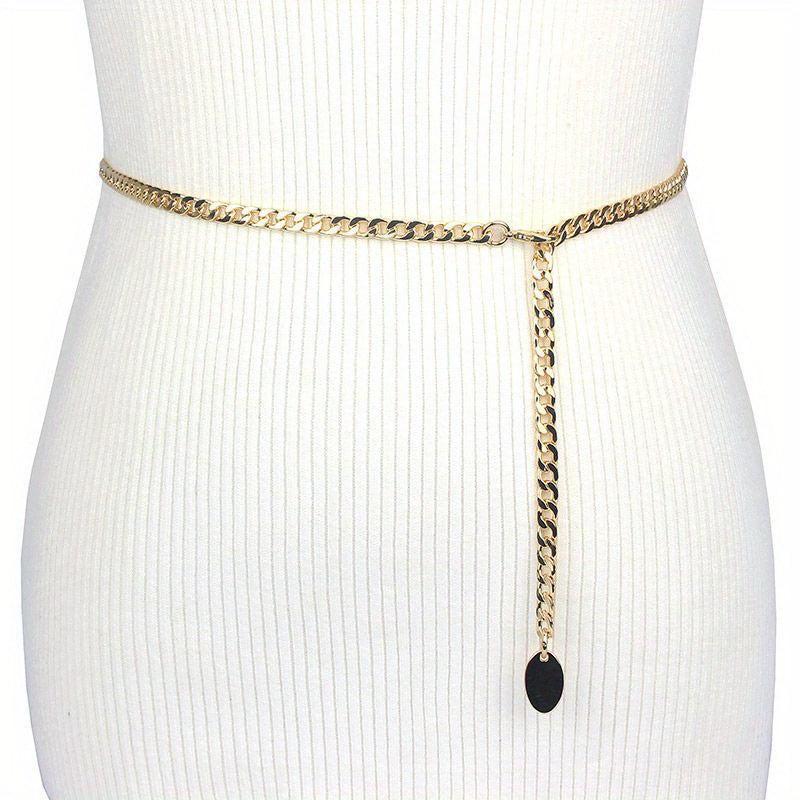 Metal Waist Chain Belt for Women Dress Clothes Accessories