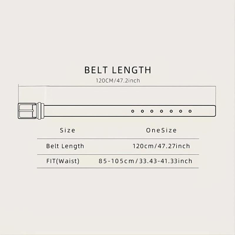 Men's Casual Belt Brown Genuine Leather