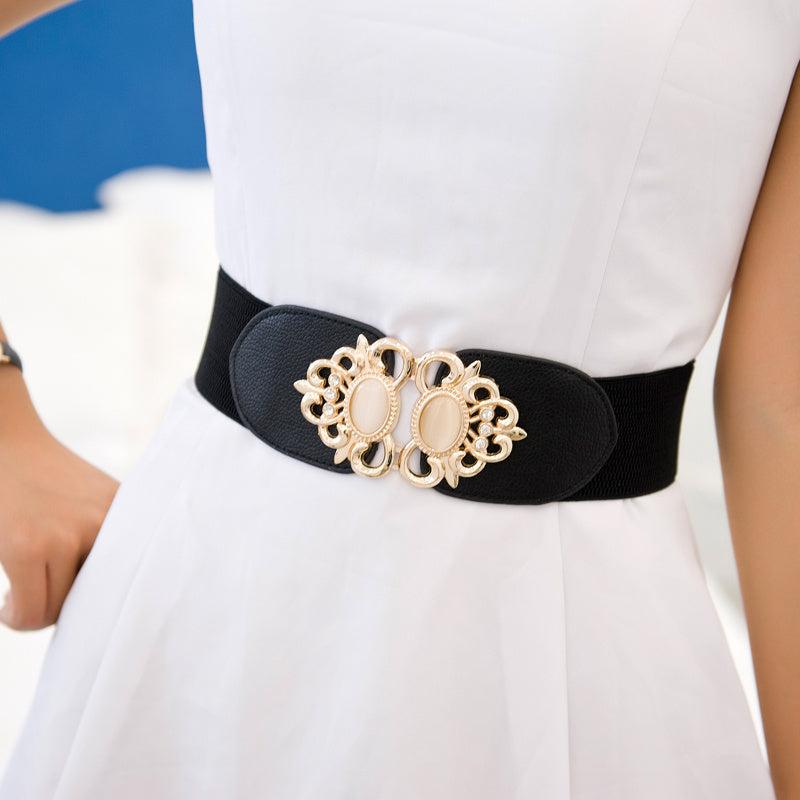 Women's Jeweled Elastic High Waist Belt for Casual Party