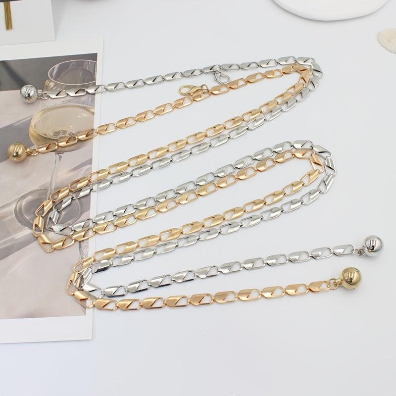 Metal Waist Chain Women's Belly Chain Thin Body Chain