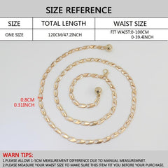Metal Waist Chain Women's Belly Chain Thin Body Chain